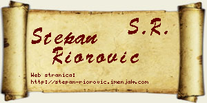 Stepan Riorović vizit kartica